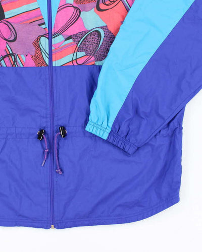 Vintage 90's Reebok Patterned Windbreaker Parka Jacket -  L