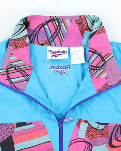 Vintage 90's Reebok Patterned Windbreaker Parka Jacket -  L