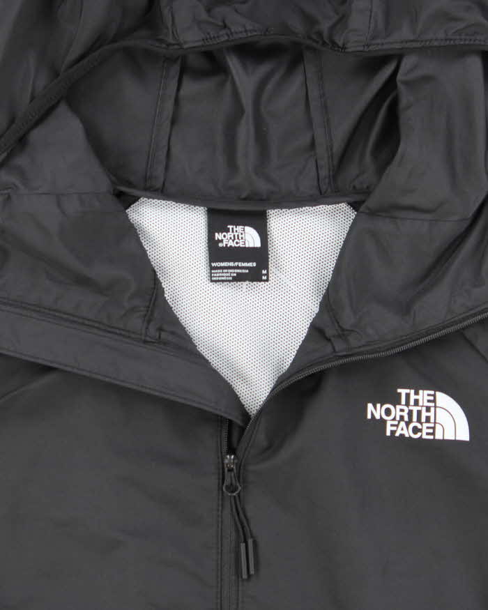 Women's The North Face Black and White Graphic Hooded Windbreaker - M