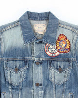 Polo Ralph Lauren Button Up Embroidered Patches Denim Jacket - M