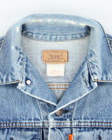Vintage 80's Levi's Orange Tab Medium Wash Denim Jacket - S