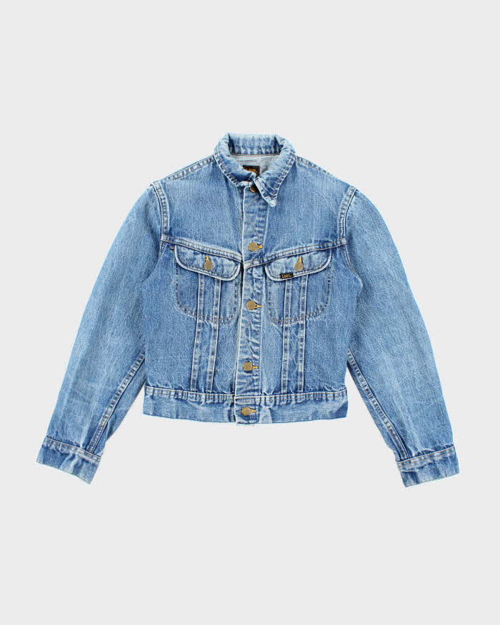 Vintage 80's Lee Light Wash Denim Jacket - S