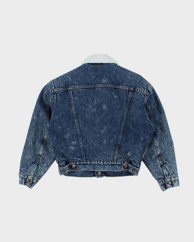Vintage 90's Levi's Fleece Lined Stone Wash Denim Jacket - S