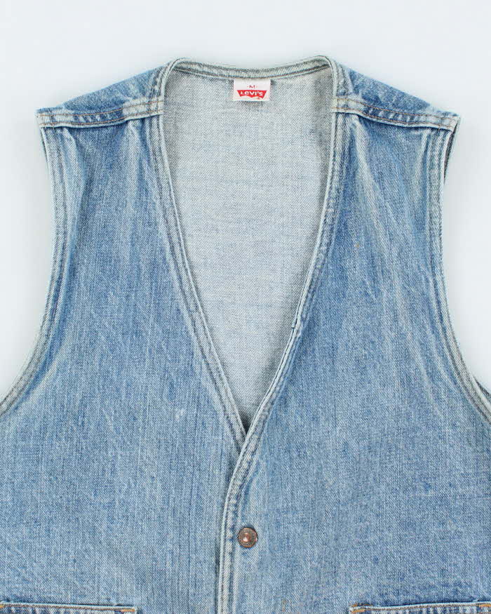 Vintage 80's Levi's Orange Tab Denim Gilet Jacket - M