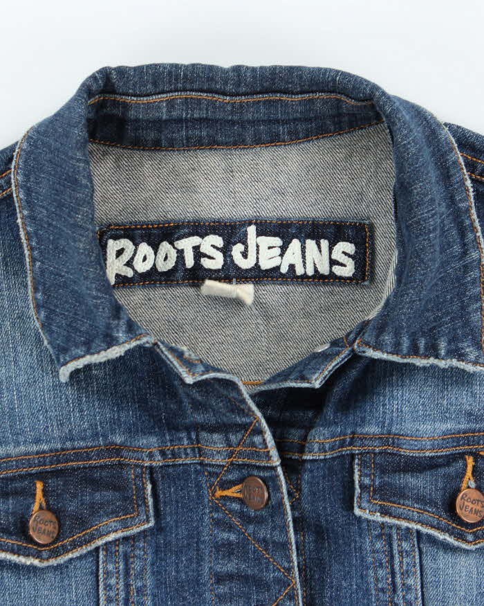 00s Roots Jeans Dark Wash Denim Jacket - M