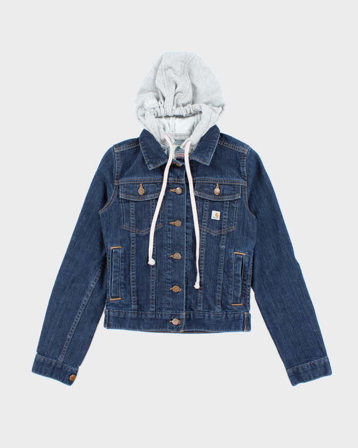 00s Carhartt Hooded Denim Jackets - XS