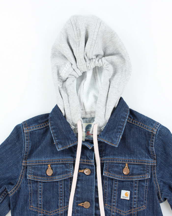 00s Carhartt Hooded Denim Jackets - XS