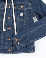 00s Carhartt Hooded Denim Jackets - XS