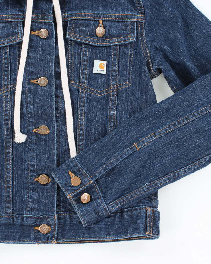 00s Carhartt Hooded Denim Jackets - XS