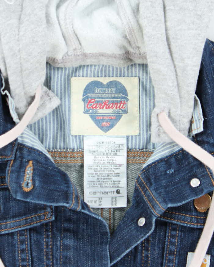 00s Carhartt Hooded Denim Jackets - XS