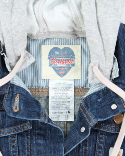 00s Carhartt Hooded Denim Jackets - XS