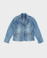 Y2K 00s Bongo Authentic Detailed Denim Jacket - XL