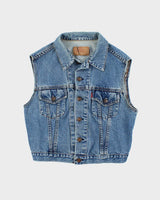 Vintage Y2K Levi's Dark Wash Denim Gilet - S