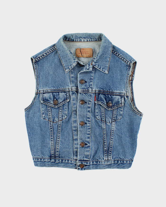 Vintage Y2K Levi's Dark Wash Denim Gilet - S