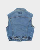 Vintage Y2K Levi's Dark Wash Denim Gilet - S