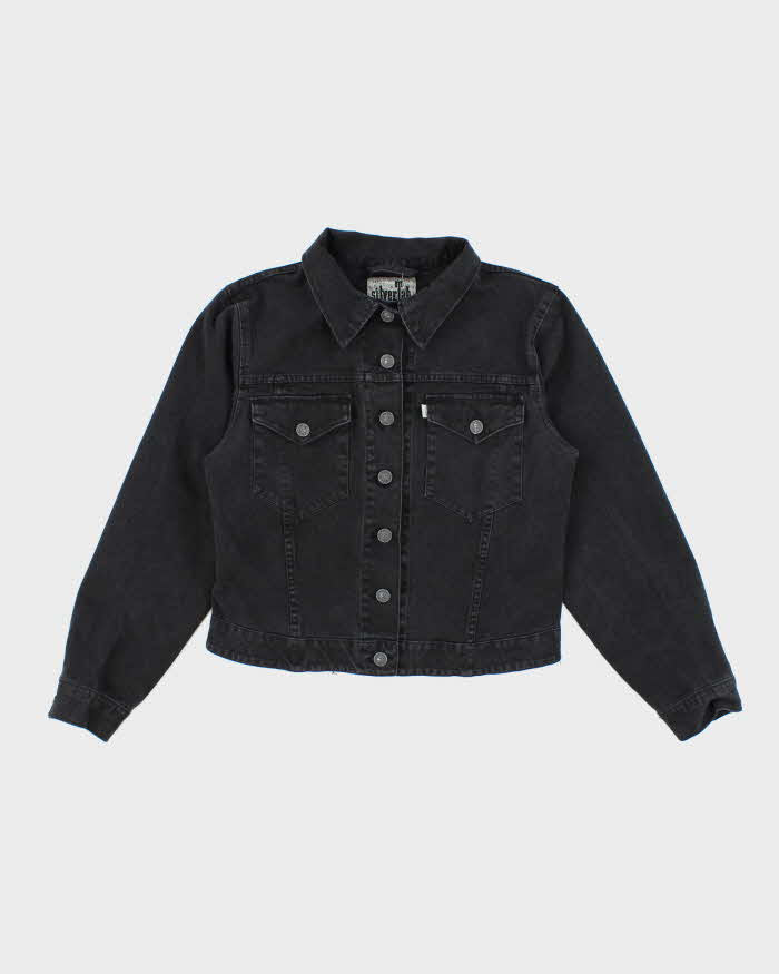 Vintage Y2K Levi's SilverTab Dark Grey Stone Wash Denim Jacket - L