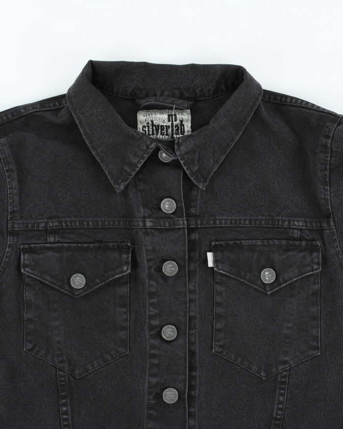 Vintage Y2K Levi's SilverTab Dark Grey Stone Wash Denim Jacket - L