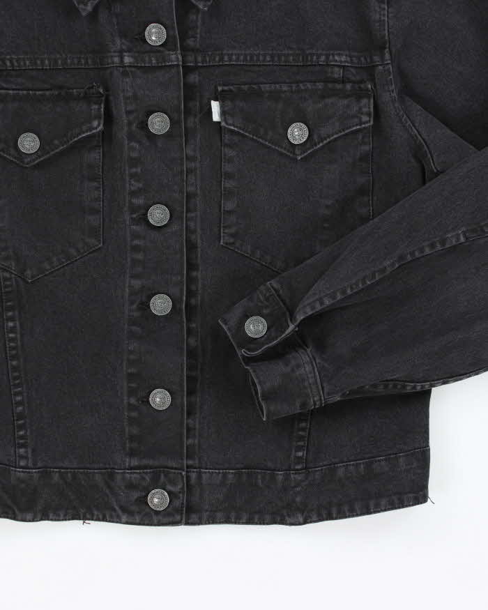 Vintage Y2K Levi's SilverTab Dark Grey Stone Wash Denim Jacket - L
