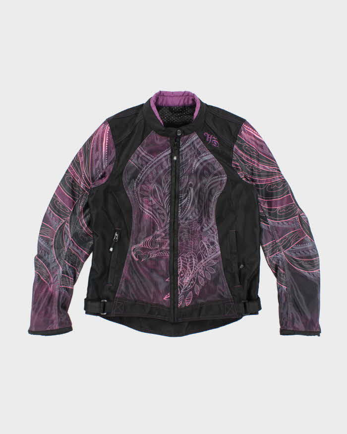 Women's Harley Davidson Purple Sports Biker Jacket - S