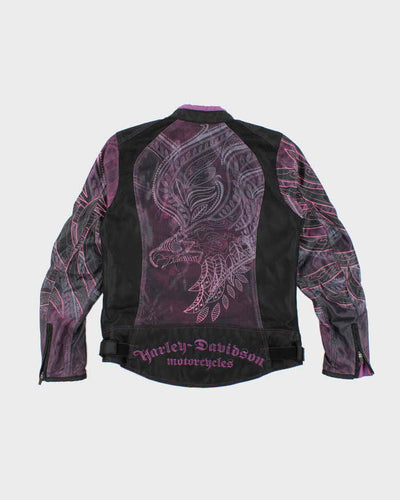 Women's Harley Davidson Purple Sports Biker Jacket - S