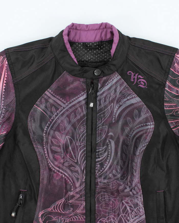 Women's Harley Davidson Purple Sports Biker Jacket - S