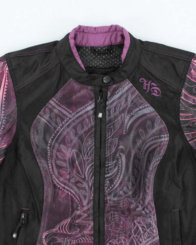 Women's Harley Davidson Purple Sports Biker Jacket - S