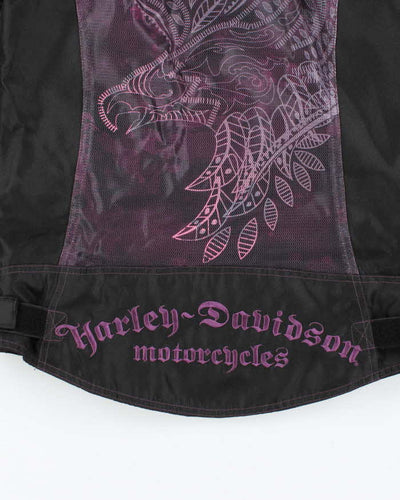 Women's Harley Davidson Purple Sports Biker Jacket - S