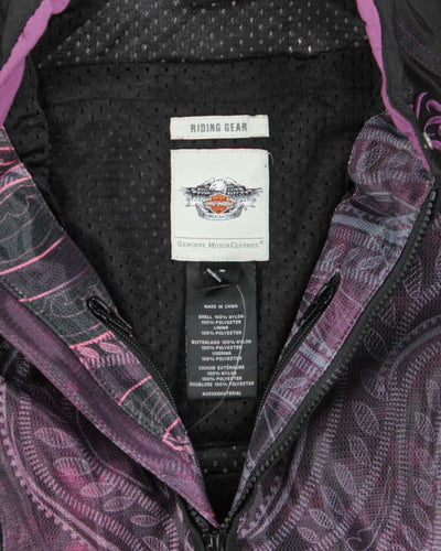 Women's Harley Davidson Purple Sports Biker Jacket - S