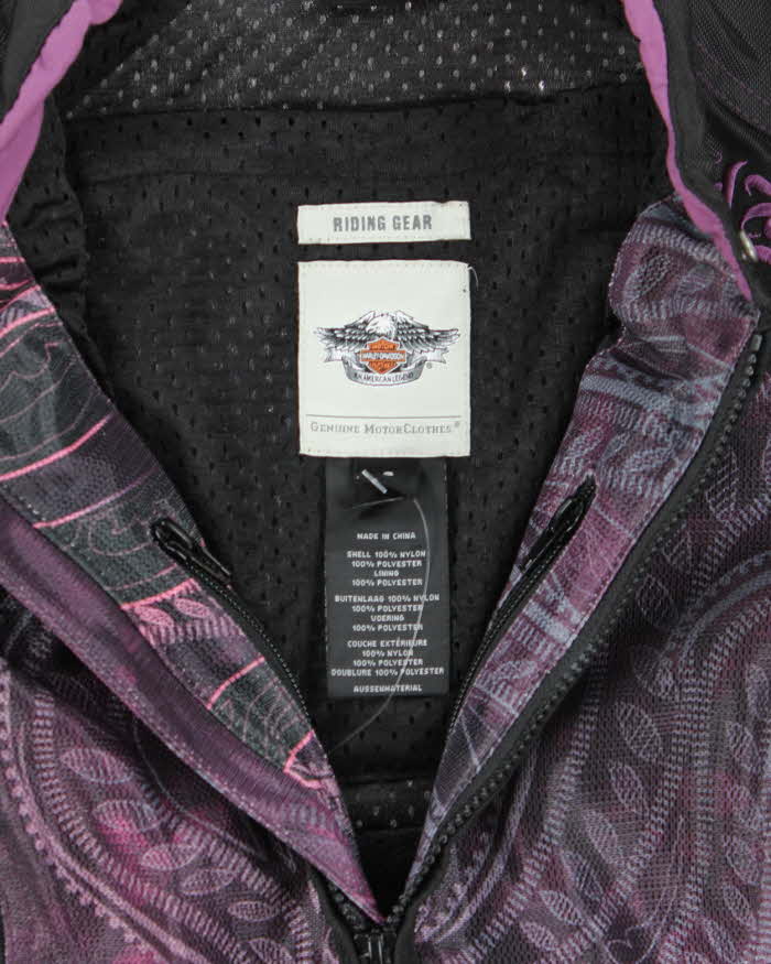 Women's Harley Davidson Purple Sports Biker Jacket - S