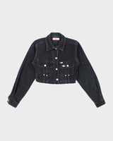 Buffalo Black Corduroy Cropped Jacket - XS