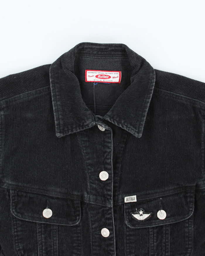 Buffalo Black Corduroy Cropped Jacket - XS