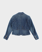 Y2k 00s Smart Set Fitted Denim Blazer - M