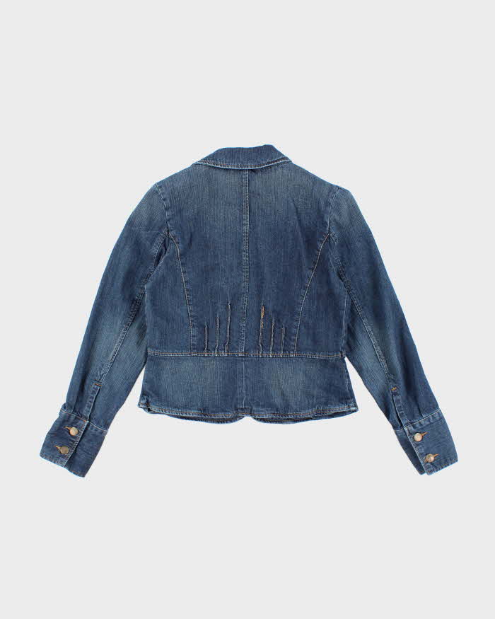 Y2k 00s Smart Set Fitted Denim Blazer - M