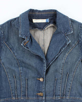 Y2k 00s Smart Set Fitted Denim Blazer - M