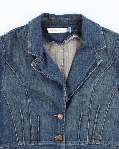 Y2k 00s Smart Set Fitted Denim Blazer - M
