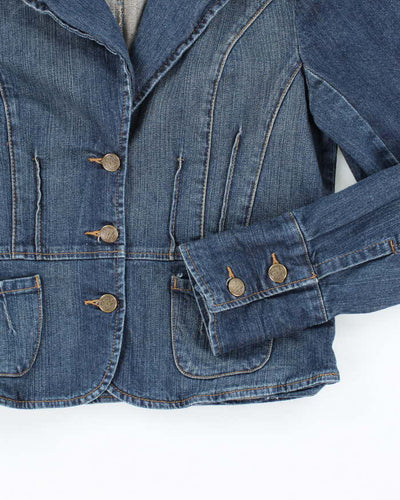 Y2k 00s Smart Set Fitted Denim Blazer - M