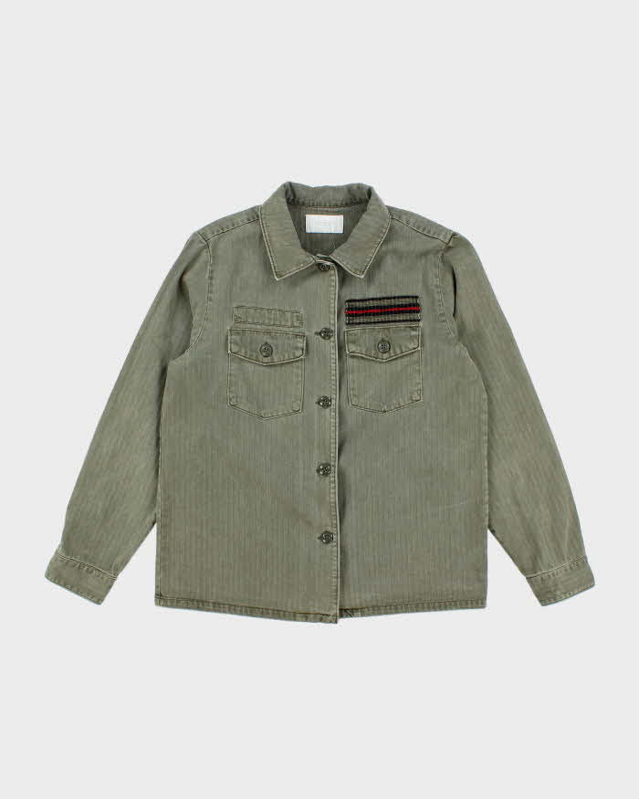 Lucky Brand Khaki Military Style Jacket - M