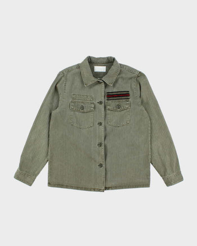 Lucky Brand Khaki Military Style Jacket - M