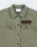 Lucky Brand Khaki Military Style Jacket - M
