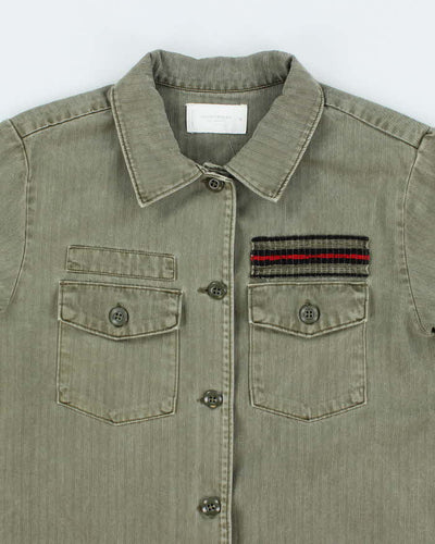 Lucky Brand Khaki Military Style Jacket - M