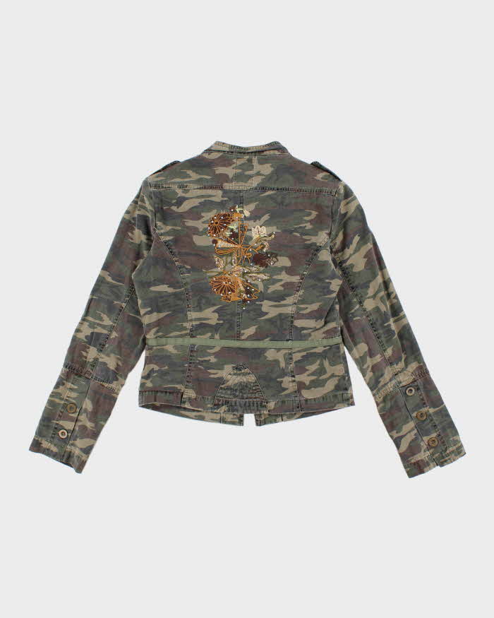 Y2k 00s Sirens Fitted Camouflage Jacket - S