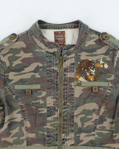 Y2k 00s Sirens Fitted Camouflage Jacket - S