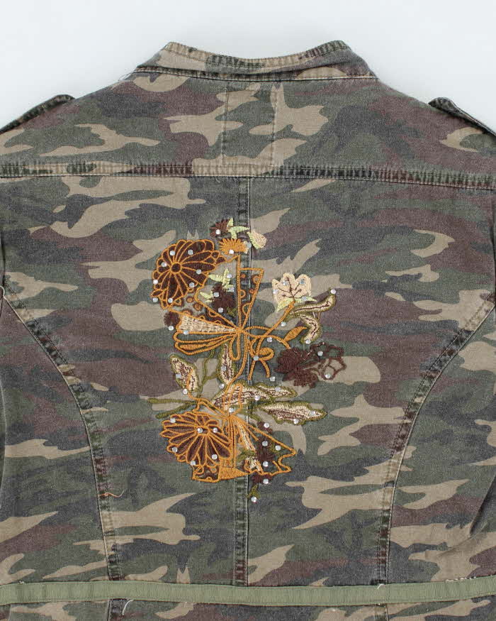 Y2k 00s Sirens Fitted Camouflage Jacket - S