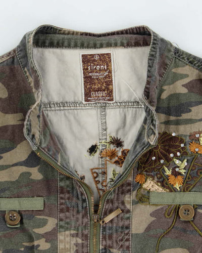 Y2k 00s Sirens Fitted Camouflage Jacket - S