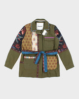 Desigual Deadstock Green Patchwork Parka - M
