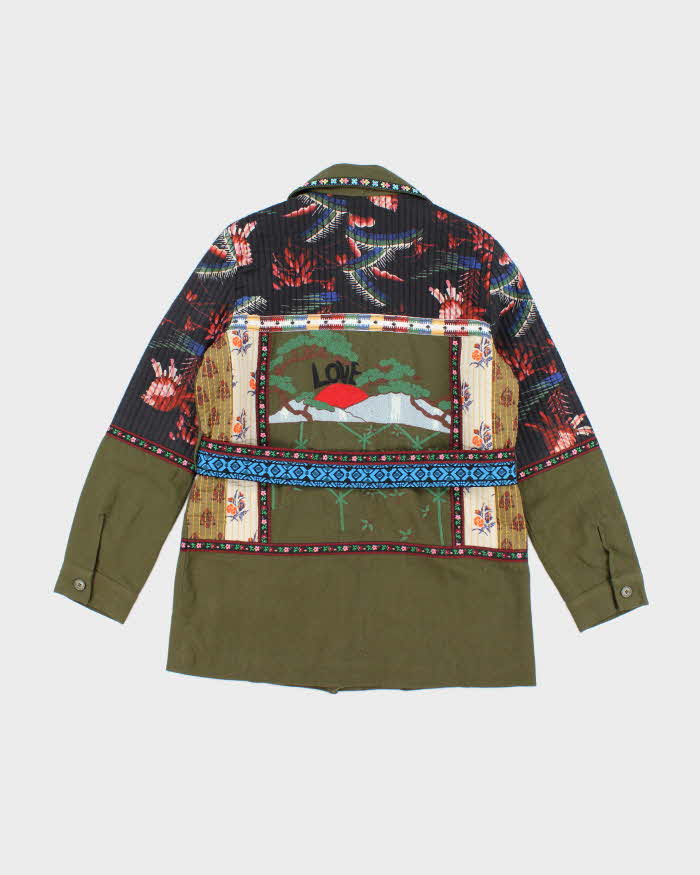 Desigual Deadstock Green Patchwork Parka - M