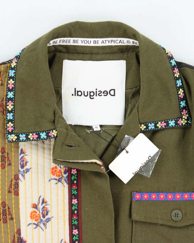 Desigual Deadstock Green Patchwork Parka - M