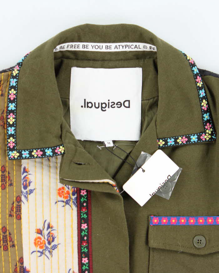 Desigual Deadstock Green Patchwork Parka - M