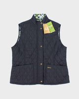 Barbour Deadstock Navy Quilted Sleeveless Jacket - XL
