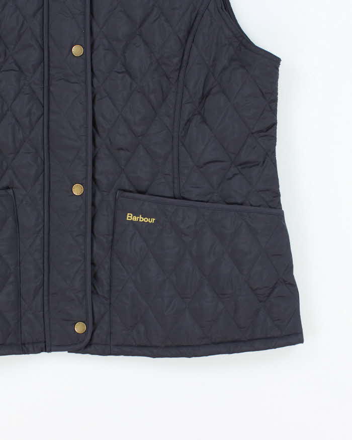 Barbour Deadstock Navy Quilted Sleeveless Jacket - XL